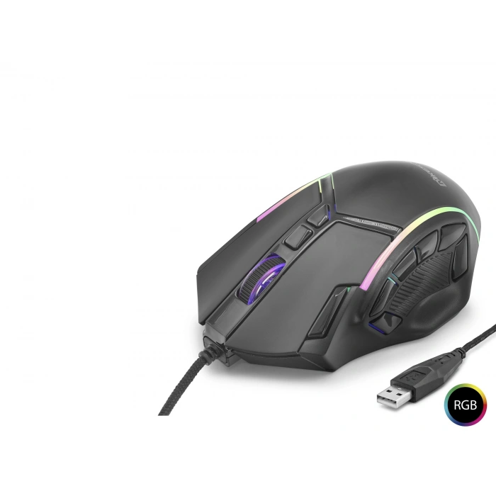 Mouse 12800 Dpi 12 Tuş Makro 1000Hz Rgb - Siyah X15