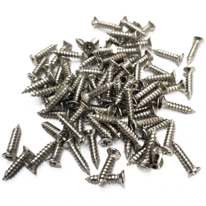 Nikel 1000 Adet Klips Vidası 2,2x9,5 mm YHB - Konik Başlı Kutu, Sandık, Ayak, Askı, Mini Vida