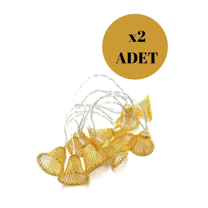 Şerit LED Işık Parti ve Gün Dekorasyonu Çan Şeklinde Metal