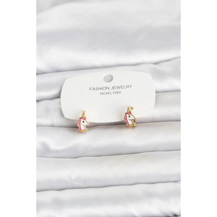 Pirinç Gold Renk Çocuk Küpe TJ-BKP11843