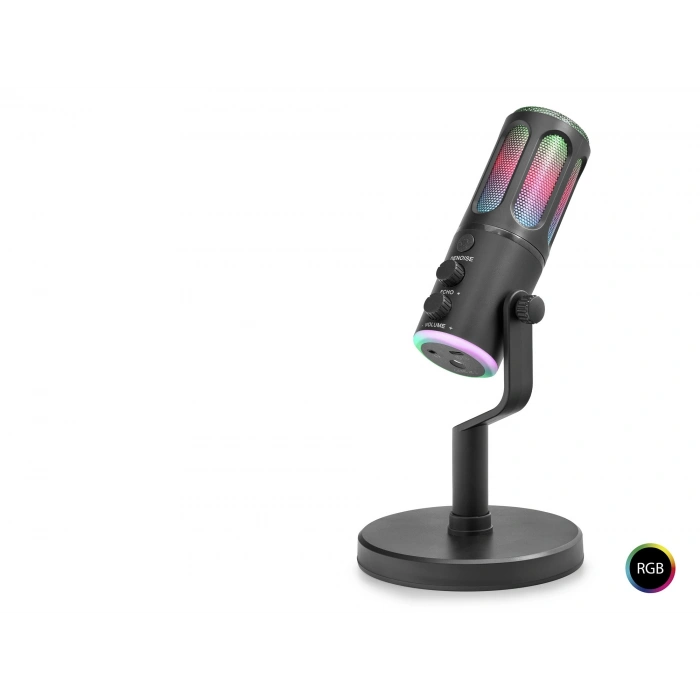 Profesyonel Rgb Mikrofon Dsp Gürültü Engelleme Reverb Echo Destekli Type-C - Siyah SU8