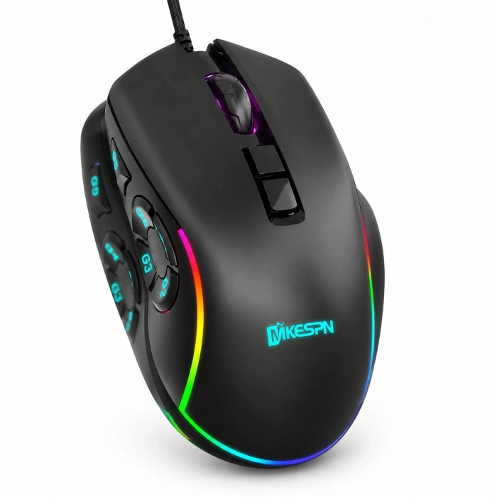 Rgb Mouse 12800 Dpi 10 Tuş Makro 1000Hz Siyah X9