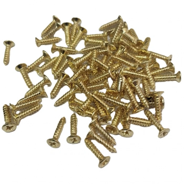 Sarı 1000 Adet Klips Vidası 2,2x9,5 mm YHB - Konik Başlı Kutu, Sandık, Ayak, Askı, Mini Vida