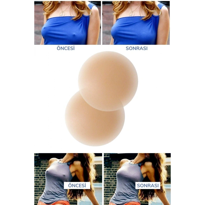 Gizleyici Bant Aparat Silikon Göğüs Ucu Kapatıcı Nipple Pad