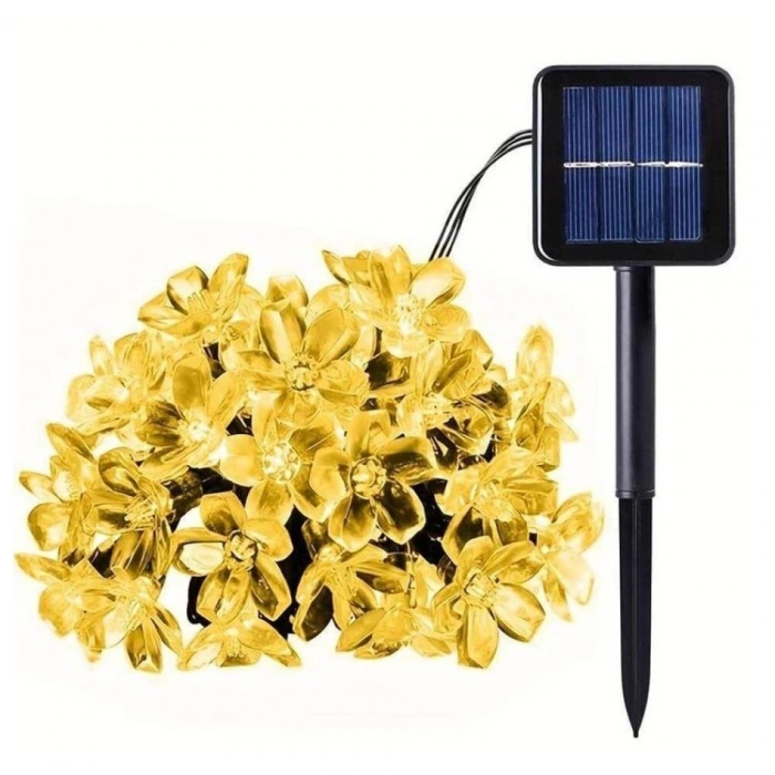 Solar 5m 50 Led Papatya Gün Işığı 8 Fonksiyonlu