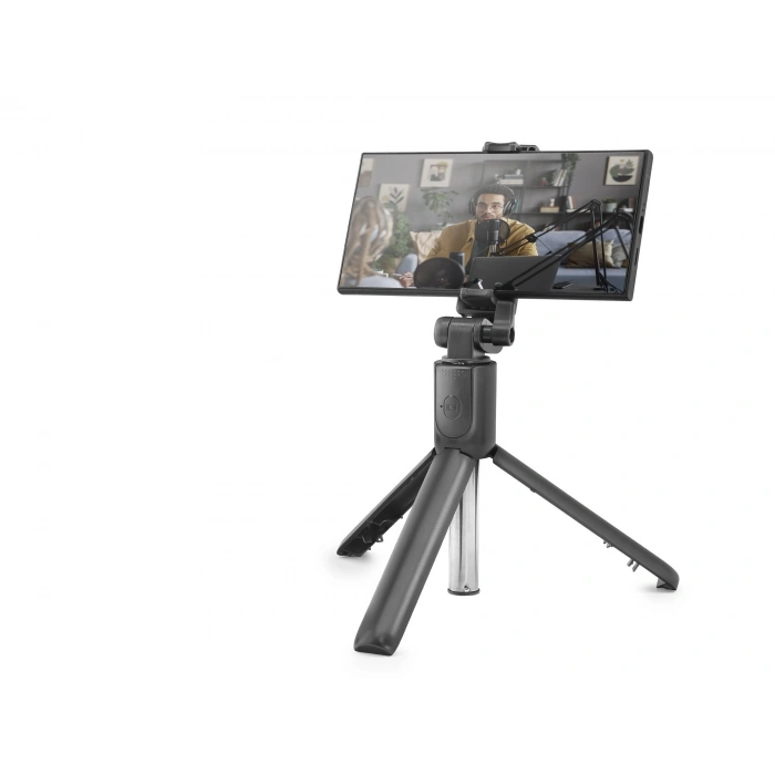Telefon Tripodu Ve Selfie Çubuğu Seti Bluetooth 5.0 Kumandalı 100 Cm - Siyah ND1042