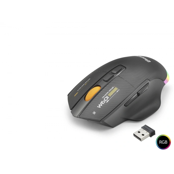 Tri Mode Mouse 12800 Dpi 7 Tuş Makro 1000Hz Rgb - Siyah W601B