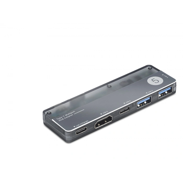 Type-c 3.1 Gen1 Hub Pd Hdmı 4K 5 Port 5 Gbps Alüminyum Gri TUH353
