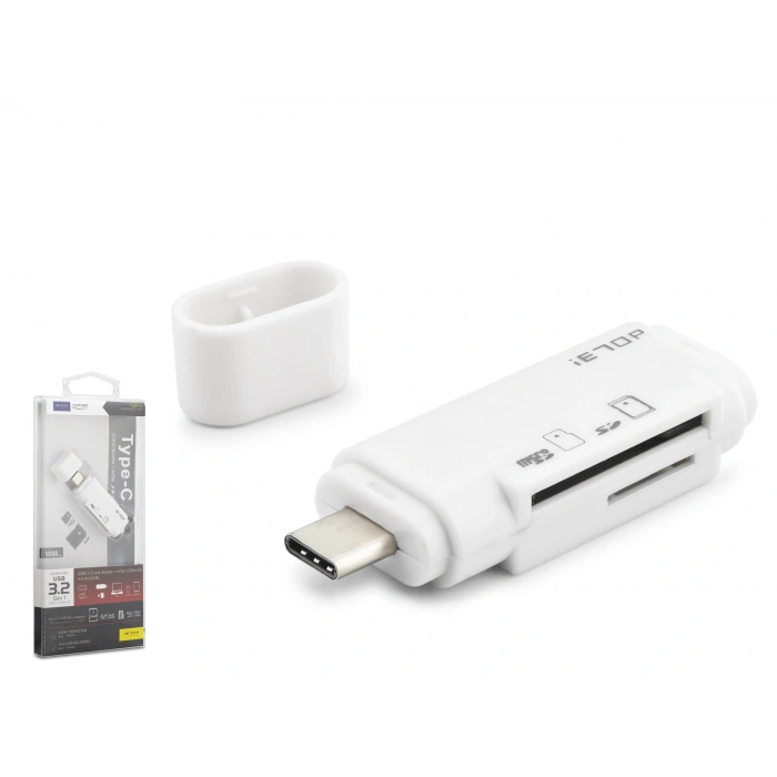 Type-c 3.2 Gen1 Kart Okuyucu Sd Microsd 5 Gbps Beyaz TC301