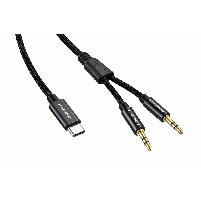 Type-c 3.5 Mm Çift Çıkışlı Ses Kablosu 1.15 M GJ036