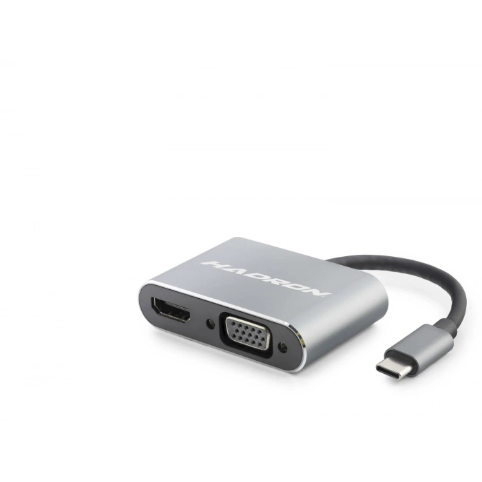 Type-C Hub Hdmi 4K Vga 2 Port Gri HDX7838
