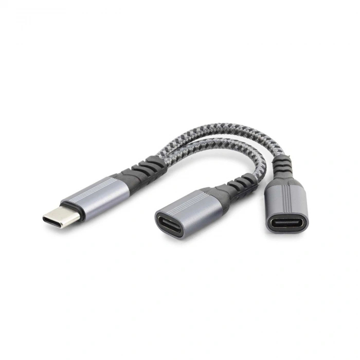 Type-C To 2*Type-C F Kablo Car Şarj 100W Siyah GJ-017