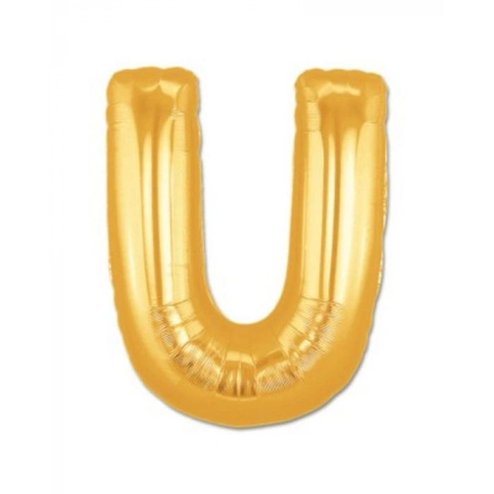 U Harf Folyo Balon Altın Renk 40 inç