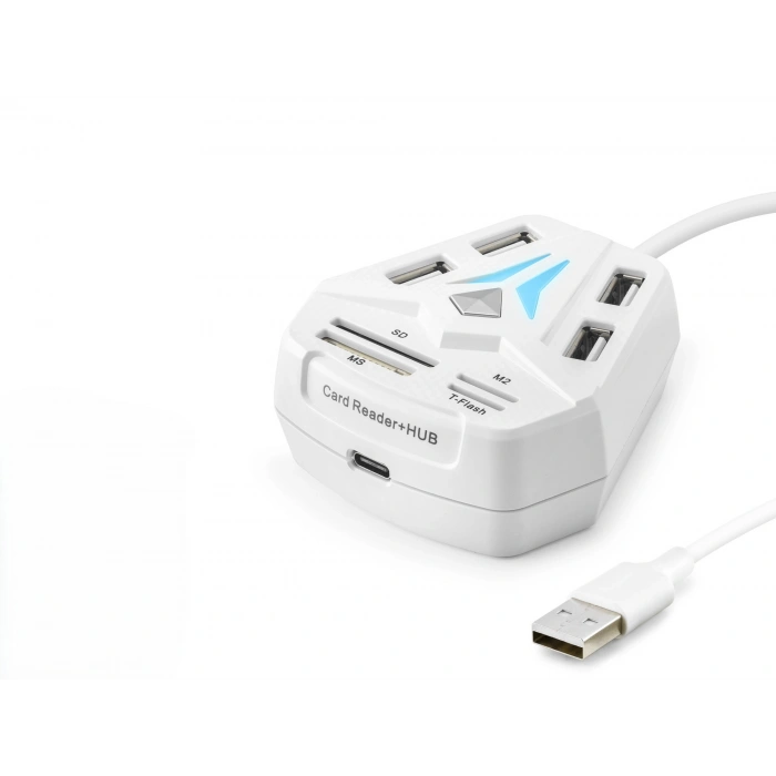 Usb Hub Kart Okuyucu 8 Port Beyaz A068W