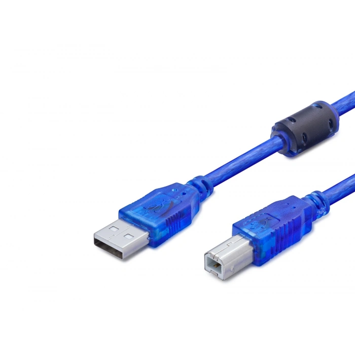 Usb Printer Kablosu 3 M - Şeffaf Mavi HDX7502