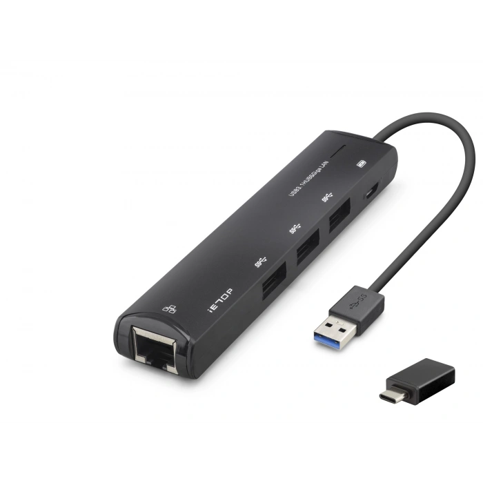 Usb Type-c 3.2 Gen1 Hub Gigabit Lan 4 Port 5 Gbps Siyah HDX7897