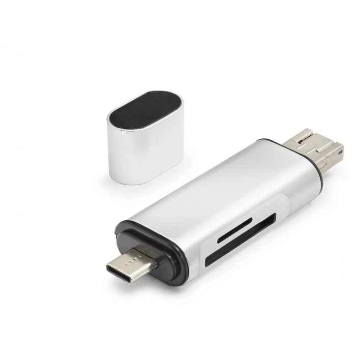 Usb Type-c Otg Kart Okuyucu Sd Microsd 480 Mbps Gri HDX7053