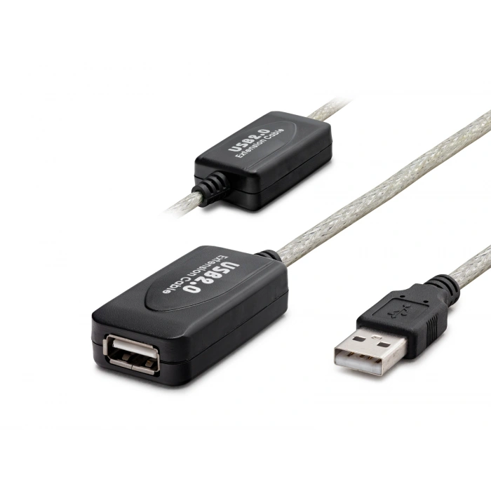 Usb Uzatma Kablosu 20 M - Silver Siyah HDX7515