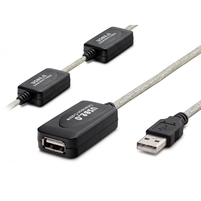 Usb Uzatma Kablosu 25 M - Silver Siyah HDX7546