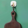 Dolap Kapak Kulpu 2 Adet Kendinden Yapışkanlı Retro Askılık Beyaz