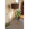 3 Ayaklı Tripod Lambader Kahverengi Kumaş Başlık