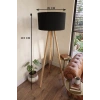 3 Ayaklı Tripod Lambader Siyah Kumaş Başlık