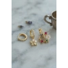 3 lü Set Gold Renk Çiçek Model Küpe TJ-BKP11964