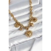 316L Çelik Gold Renk Charmlı Model Kadın Kolye TJ-BKO11135