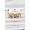 316L Çelik Gold Renk Düğme Model Kadın Küpe TJ-BKP11816