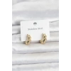 316L Çelik Gold Renk Halka Model Kadın Küpe TJ-BKP11834