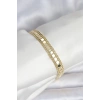 316L Çelik Gold Renk Pullu Zincir Model Kadın Bileklik TJ-BB8159
