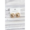 316L Çelik Gold Renk Top Model Kadın Küpe TJ-BKP11836