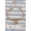 316L Çelik Gold Renk Zirkon Taş Aksesuarlı Fatma Ana Eli Bileklik TJ-BB6233
