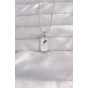 316L Çelik Gümüş Renk Beyaz Mineli Tarot Kolye TJ-BKO9048