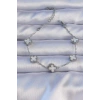 316L Çelik Gümüş Renk Sedefli Baby Boy Yonca Model Bileklik TJ-BB6302