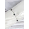 316L Çelik Gümüş Renk Siyah Baby Boy Yonca Bileklik TJ-BB8084
