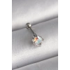 316L Çelik Gümüş Renk Zirkon Taşlı Kalp Tragus Piercing TJ-PR1243