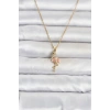 316L Çelik Zincir Gold Renk Flamingo Model Kadın Kolye TJ-BKO11106