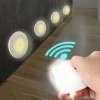 LED Spot Lambalar 3 Parça Uzaktan Kumandalı Pil İle Çalışan Kendinden Yapışkanlı Kablosuz
