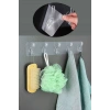 Banyo Mutfak Düzenleyici Güçlü Kendinden Yapışkanlı Duvar Askısı Pratik Askılık Şeffaf