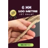 6 MM 100 Metre Jüt Halat Dekoratif Hasır İp Urgan Süs