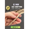 6 MM 50 Metre Jüt Halat Dekoratif Hasır İp Urgan Süs