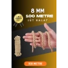 8 MM 100 Metre Jüt Halat Dekoratif Hasır İp Urgan Süs