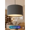 Antrasit Gri Kumaş Başlıklı Sarkıt Avize 35 CM