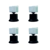 Bekleme Ayak U-Sunta - 50MM - Siyah 35x19 HKS281 - 4 Adet