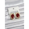 Bordo Renk Kare Model Vintage Kadın Küpe TJ-BKP11658