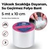 Çatı Boru ve Duvar Çatlakları İçin Suya ve Isıya Dayanıklı Yapışkanlı Folyo Bant 5 Metre 10 Santimetre