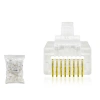 Cat5 Konnektör Ez Rj45 Delikli 100Lü Paket Şeffaf HDX5062