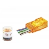 Cat6 Ez Rj45 Konnektör - 100 Adet Turuncu / Özel Plastik Kutulu ND2405