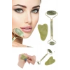 Yeşim Taşı Seti İki Yüzeyli 2 Adet Cilt Yüz Masaj Aleti Jade Roller